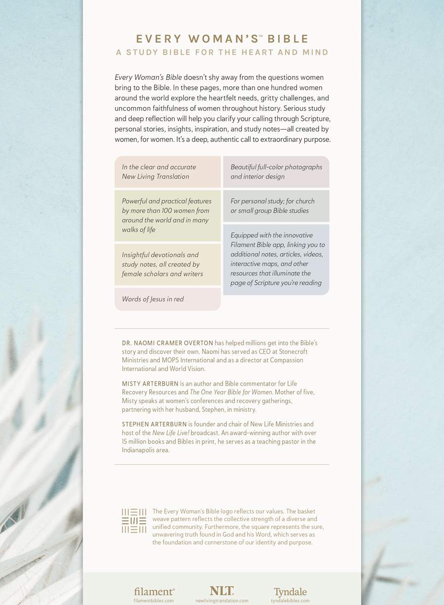 NLT Every Woman’s Bible, Filament Enabled