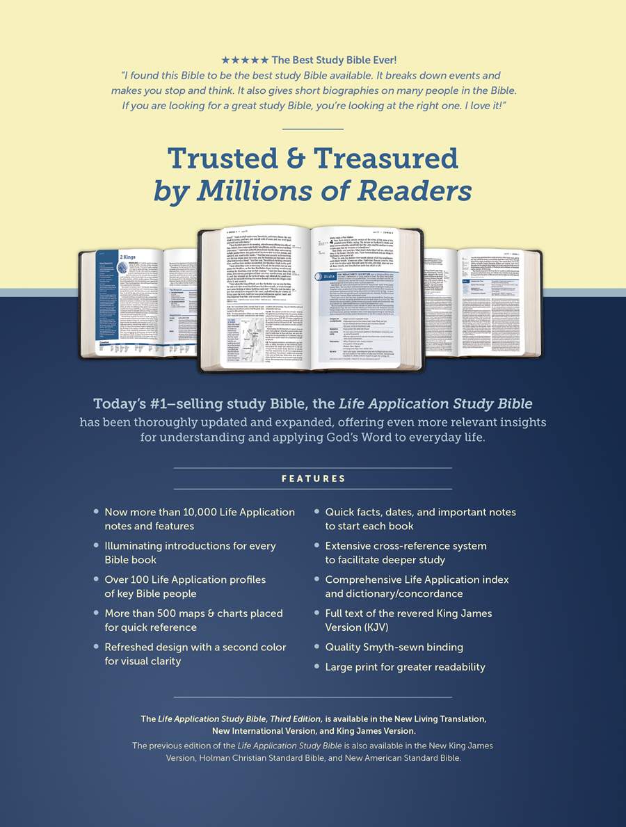 KJV Life Application Study Bible, Third Edition, Large Print