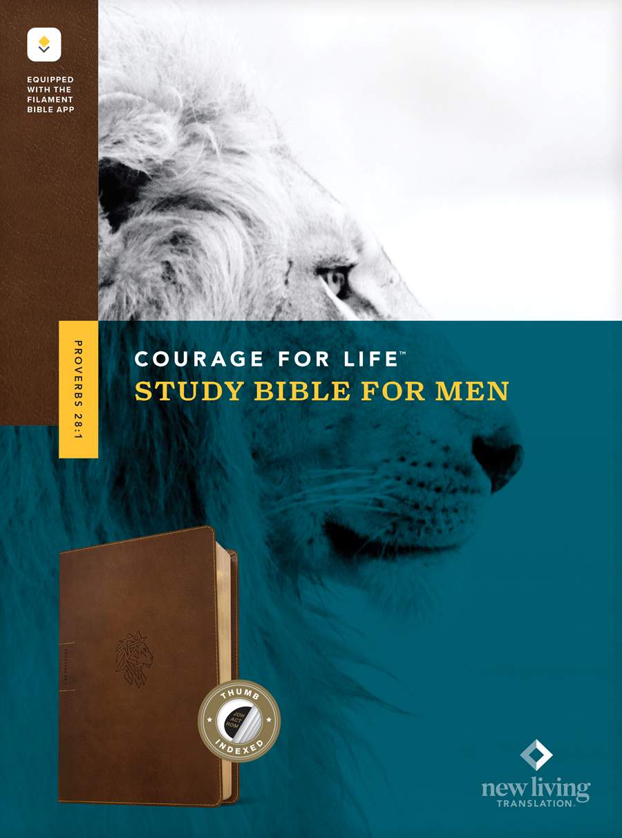 NLT Courage For Life Study Bible for Men, Filament Enabled