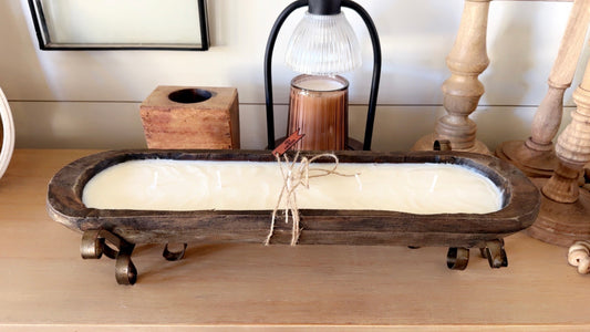 Large oval soy candle