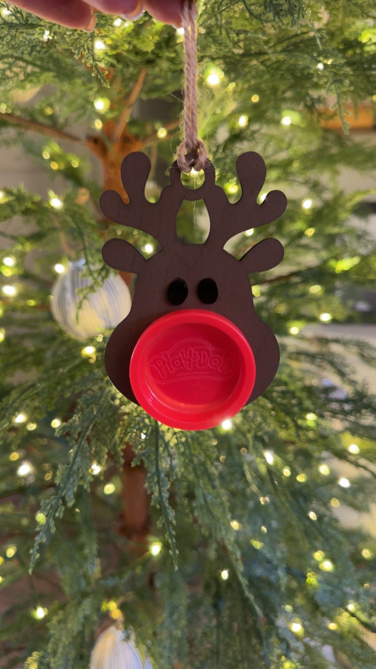 This Little Light of Mine-Playdoh Rudolph ornament