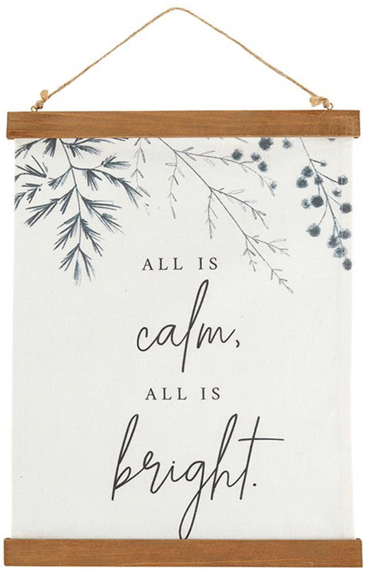 Framed Canvas Banner - All is Calm