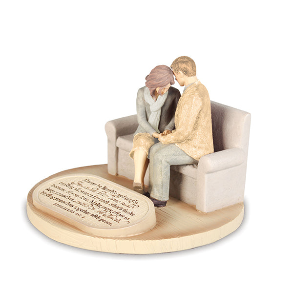 Devoted Praying Couple Figure