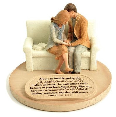 Devoted Praying Couple Figure