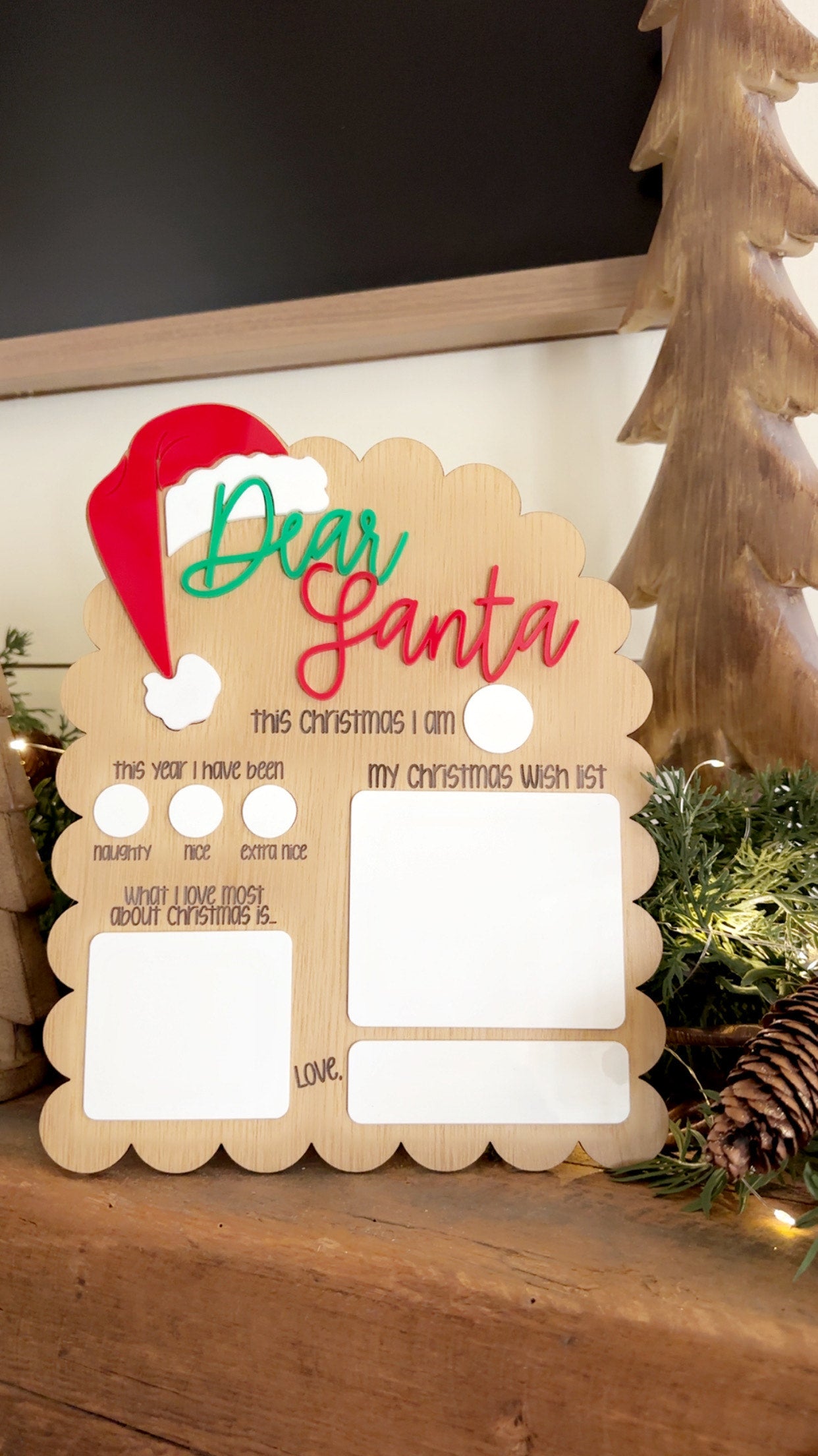 This Little Light of Mine Designs - Dear Santa board - 25.00