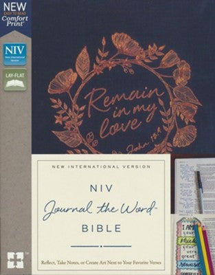NIV Journal the Word Bible--cloth over board, navy