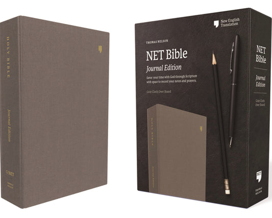 NET Bible, Journal Edition, Cloth over Board, Gray, Comfort Print: Holy Bible