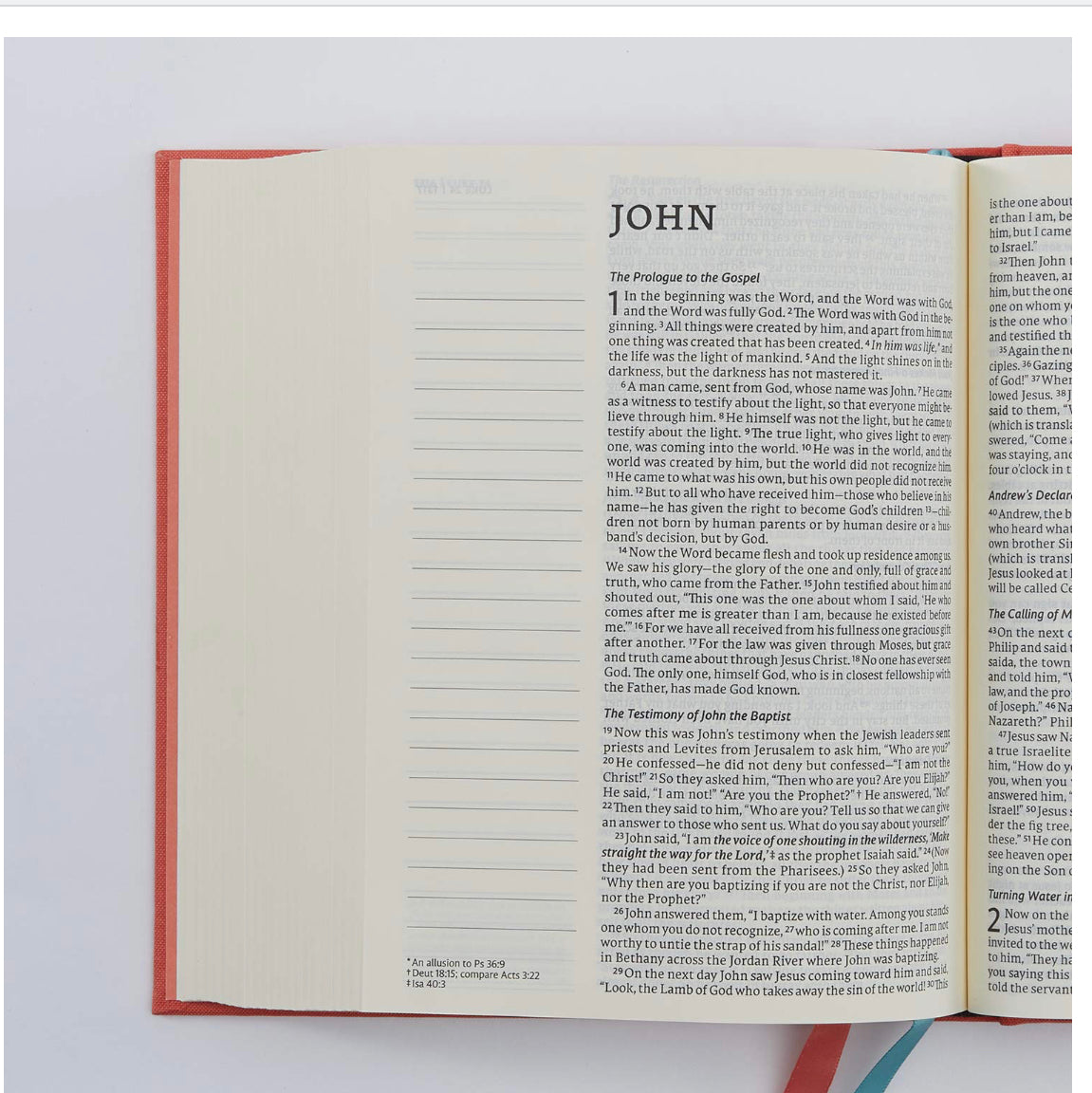 NET Bible, Journal Edition, Cloth over Board, Coral, Comfort Print: Holy Bible Hardcover