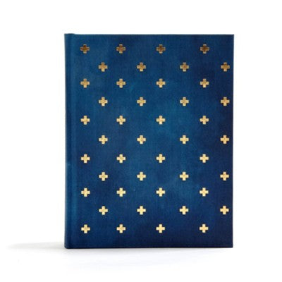 CSB Notetaking Bible--cloth over board, navy blue with crosses