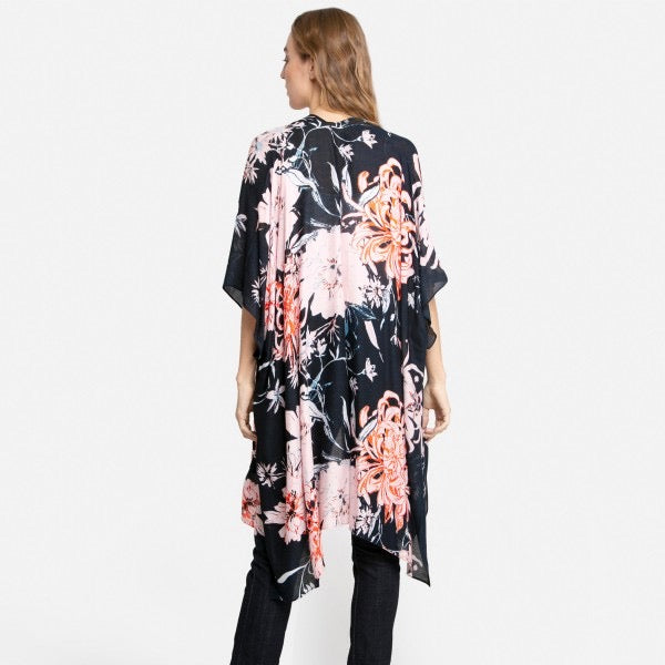 ComfyLuxe Lightweight Large Floral Print Kimono