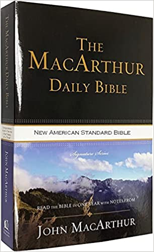 NASB - The MacArthur Daily Bible - Brown LeatherSoft - Comfort Print - Read the Bible in One Year with Study Notes from John MacArthur - Signature Series