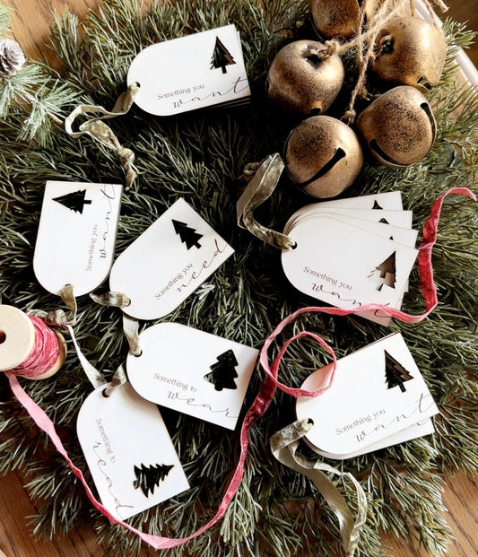 This Little Light Of Mine Designs- Something you want, need, wear and read set of gift tags - 10.00