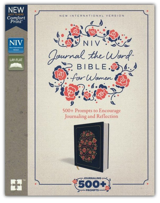 NIV JOURNAL THE WORD BIBLE FOR WOMEN CLOTH OVER BOARD NAVY RED LETTER EDITION COMFORT PRINT