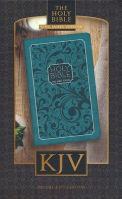 KJV Holy Bible - Zip, Imitation Leather, Turquoise