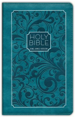 KJV Holy Bible - Zip, Imitation Leather, Turquoise