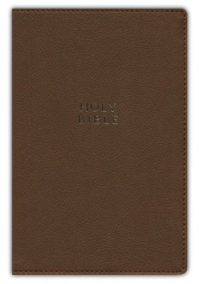 KJV Compact Center-Column Reference Bible, Comfort Print--soft leather-look, brown (indexed)
