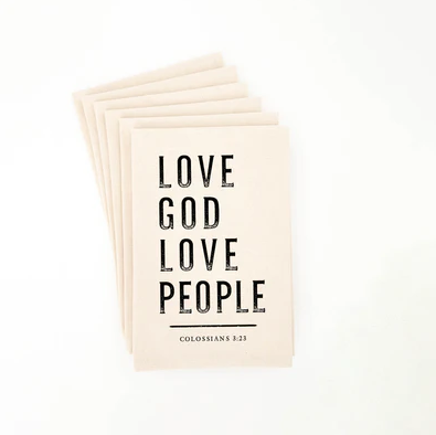 Tea Towel: Love God Love People