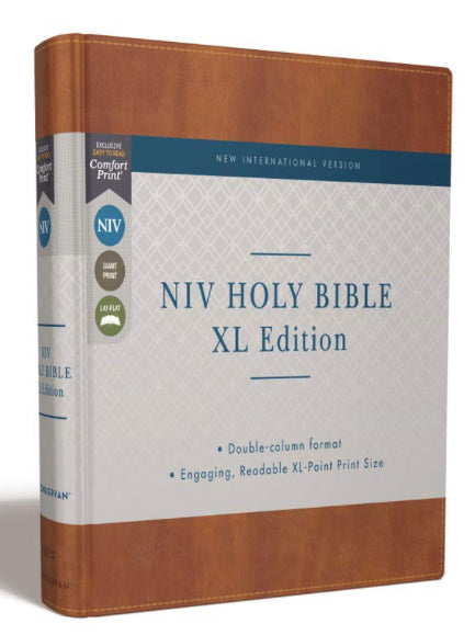 NIV, Holy Bible, XL Edition, Leathersoft, Brown, Comfort Print