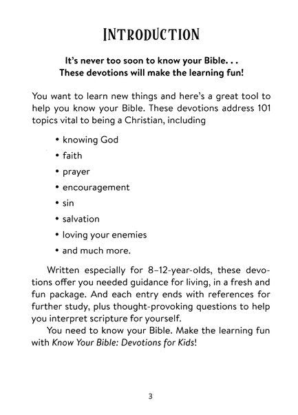 Know Your Bible Devotions for Kids