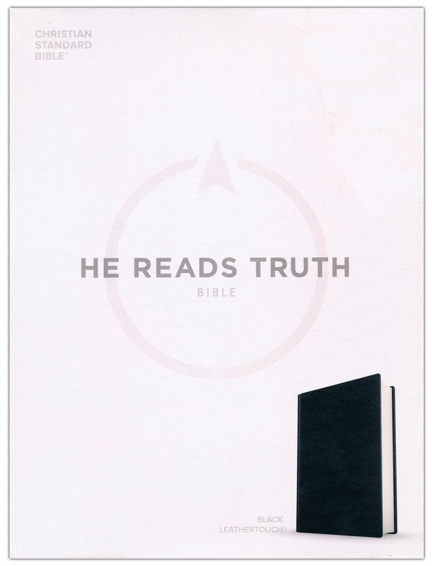 CSB He Reads Truth Bible, Black Leathertouch Imitation Leather