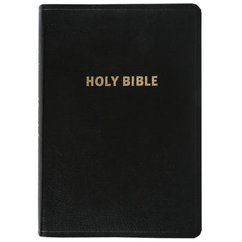 NASB Giant Print Handy-Size Reference Bible, Bonded Leather, Black