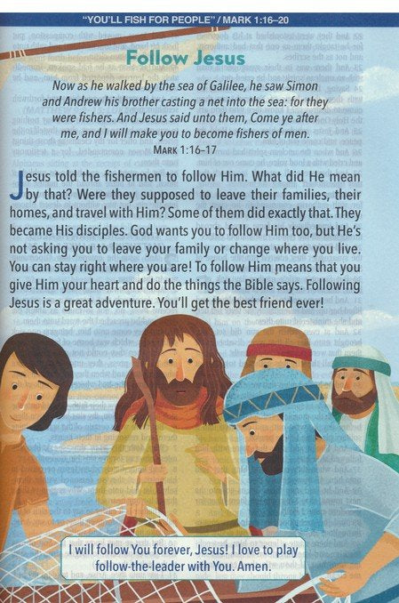 The KJV Kids' Bedtime Devotional Bible: Featuring Art from the Popular 365 Best Loved Bible Stories for Kids, Paper over boards