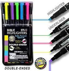 Zebrite Highlighters Set of 5