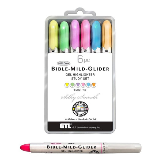 Bible-Mild-Glider Gel Highlighter Set - Set of 6