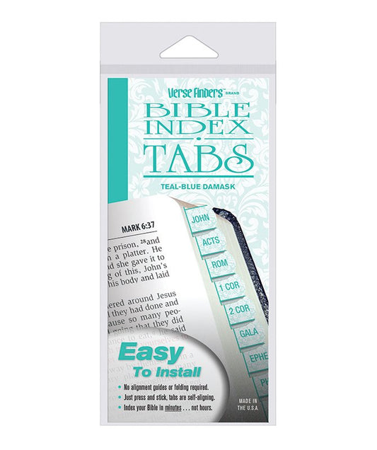 Verse Finder Bible Tabs, Horizontal, Teal