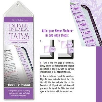 Verse Finder Bible Tabs, Horizontal, Lavender