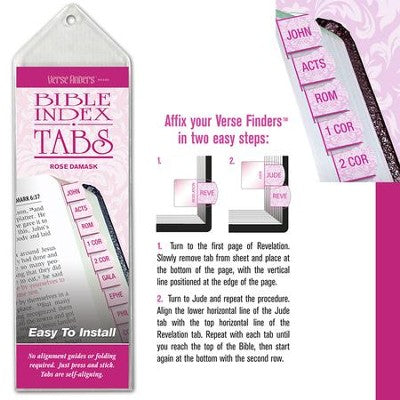 Verse Finder Bible Tabs, Horizontal, Rose