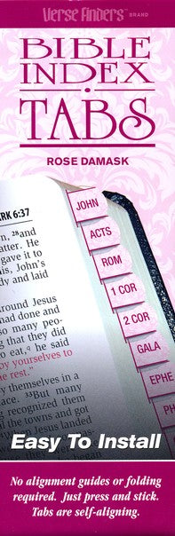 Verse Finder Bible Tabs, Horizontal, Rose