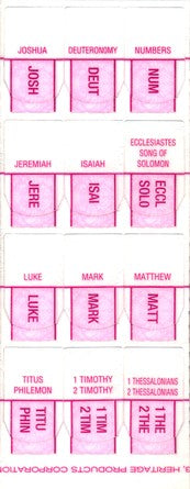 Verse Finder Bible Tabs, Horizontal, Rose