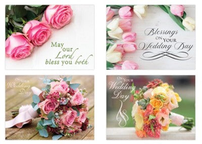 Florals Wedding Cards, Box of 12