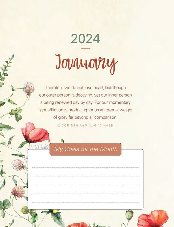 2024 For I Know the Plans: 12-month Weekly Planner