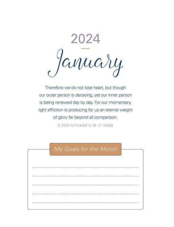 2024 A Time for Everything: 12-month Weekly Planner