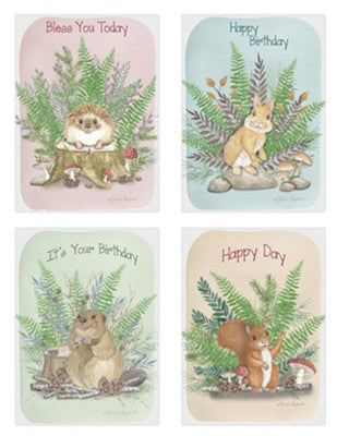 Woodland Critters Birthday Cards, Box of 12, KJV