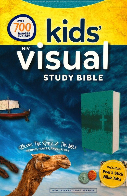 NIV Kids' Visual Study Bible: Explore the Story of the Bible--soft leather-look, teal