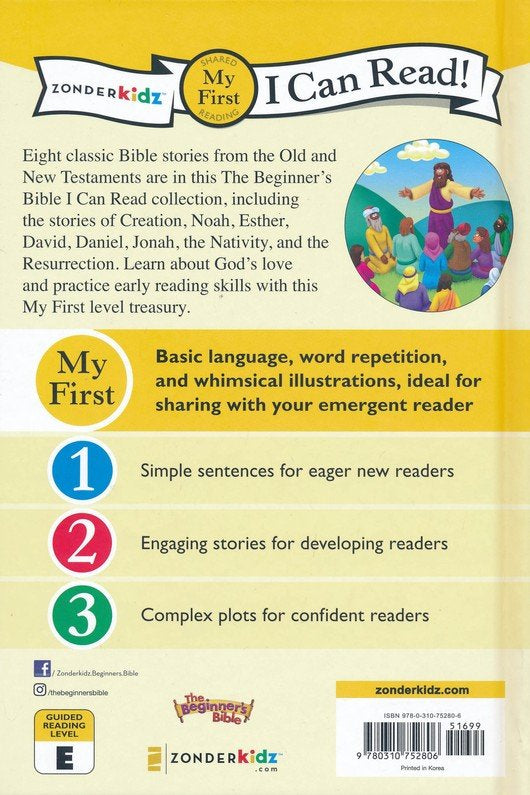 The Beginner's Bible: Read Through the Bible 8 Bible Stories for Beginning Readers