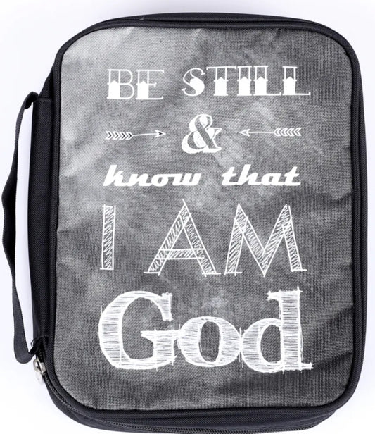 CANVAS BIBLE COVER – BE STILL & KNOW