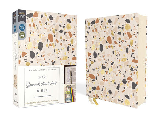 NIV, Journal the Word Bible (Perfect for Note-Taking), Cloth over Board, Cream, Red Letter, Comfort Print