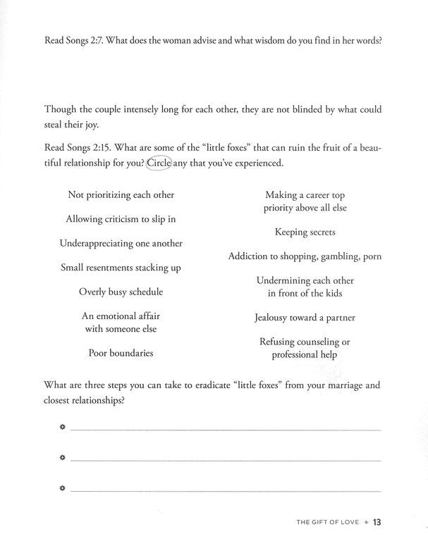 The Love Stories of the Bible Speak, Workbook