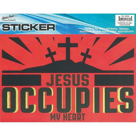 Window Sticker-Mylar-Jesus Occupies My Heart