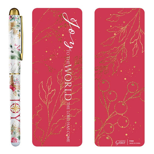 Joy to the World Bookmark and Pen Set