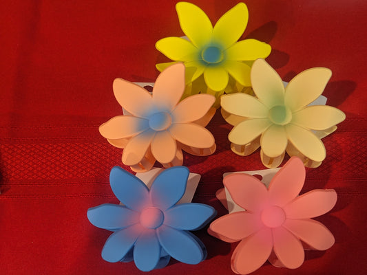 Flower Hair Clips Assorted Colors