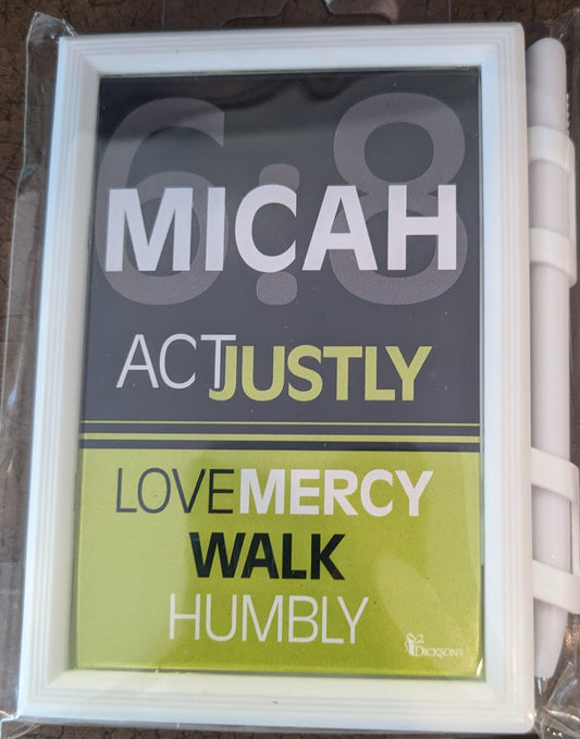 Memo Pad Micah 6:8 W/Pen
