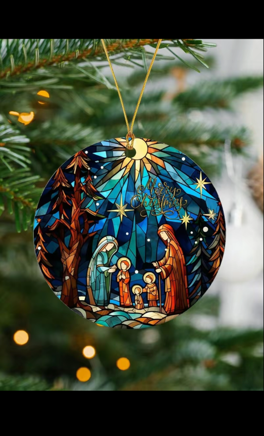 Acrylic Round Hanging Ornament “Birthday of God”