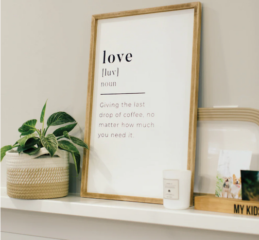 Love Definition Wall Decor