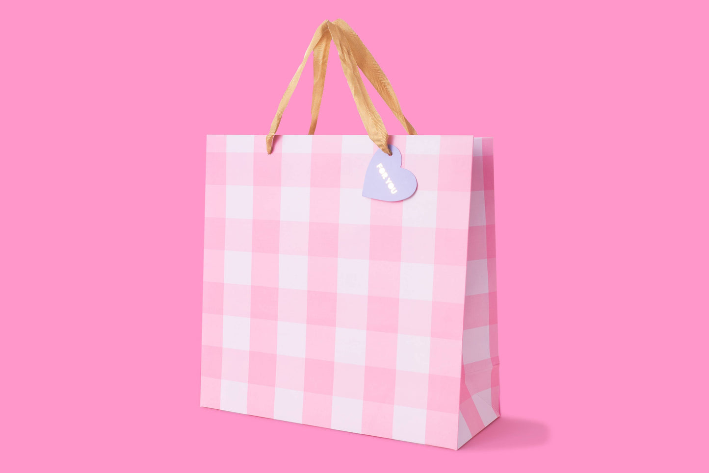 Taylor Elliott Designs - Gift Bags - Pink Gingham - Assorted Sizes to Choose From