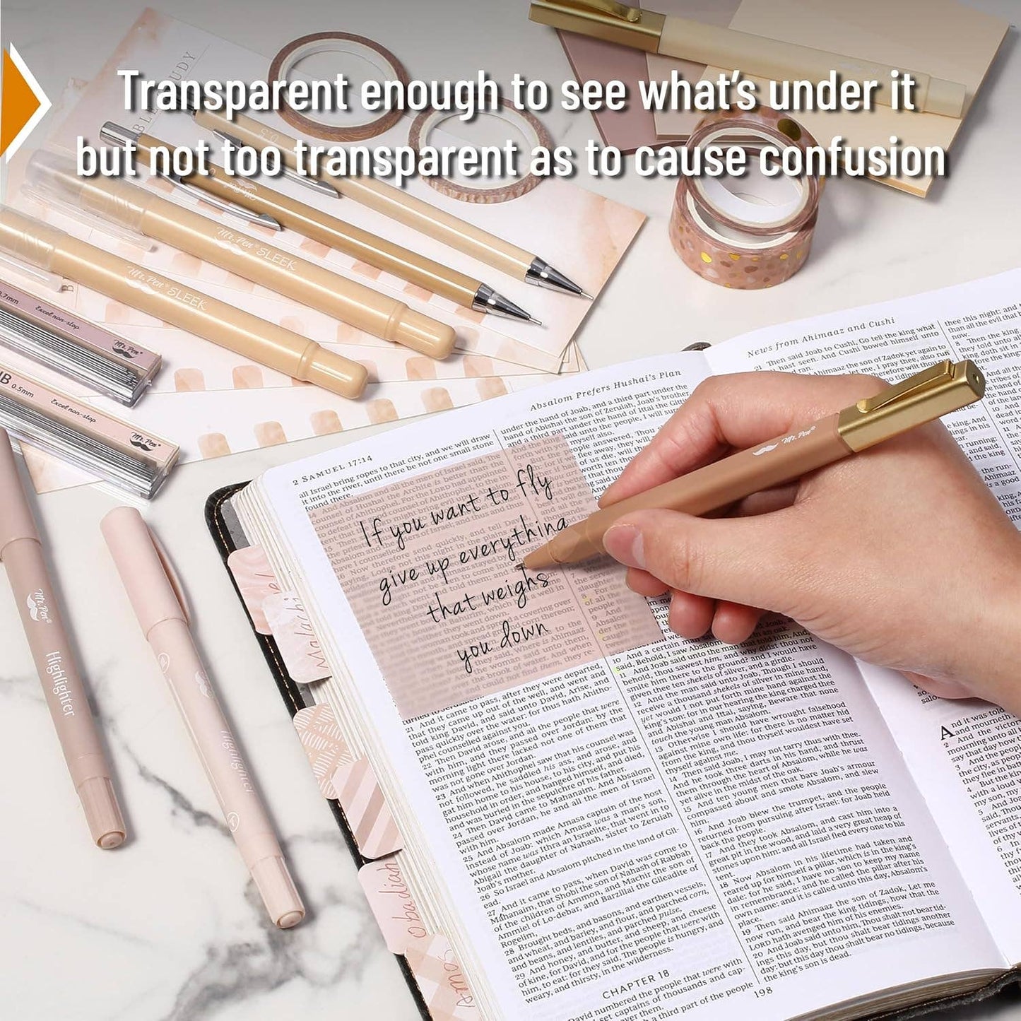 Mr. Pen - Golden Blush Bible Journaling Kit for Women